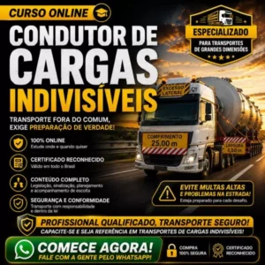 Curso de Formação para Condutor de Transporte de Carga Indivisível