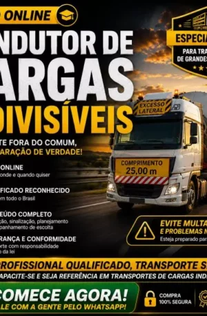 Curso de Formação para Condutor de Transporte de Carga Indivisível